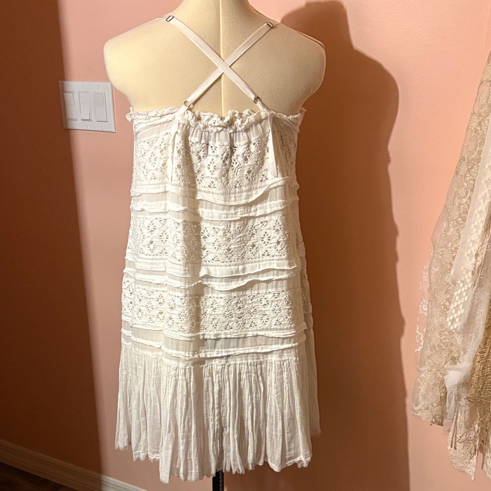 Free People Cream Lace Midi Dress - Picture 5 of 5